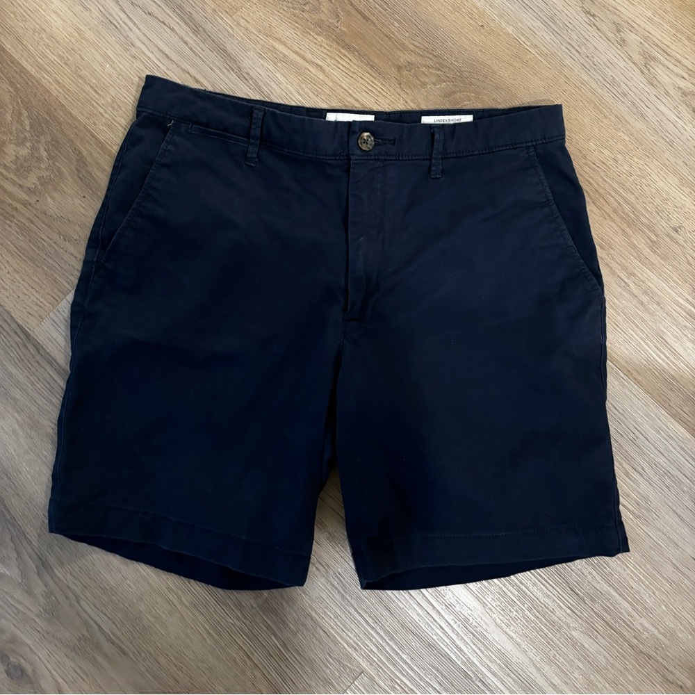 Men’s Navy Blue Flat Front Shorts Goodfellow Sz 32